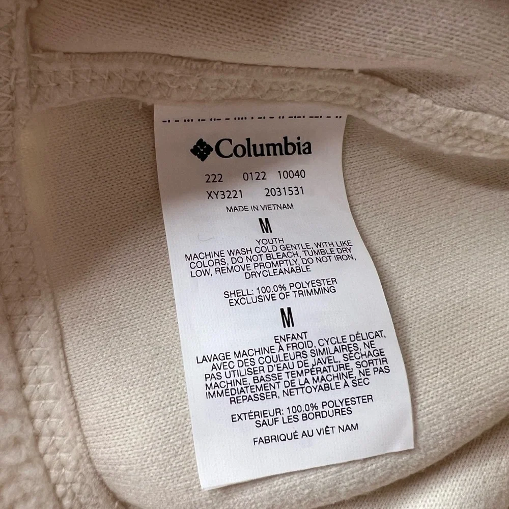 Columbia Boulder‎ Springs Cream Ivory Hat and Gloves Set Youth Medium